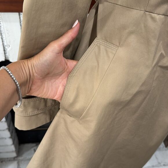 Zara Women's Trench Coat Tan Camel Small 3 button Belted Cotton - Picture 10 of 12